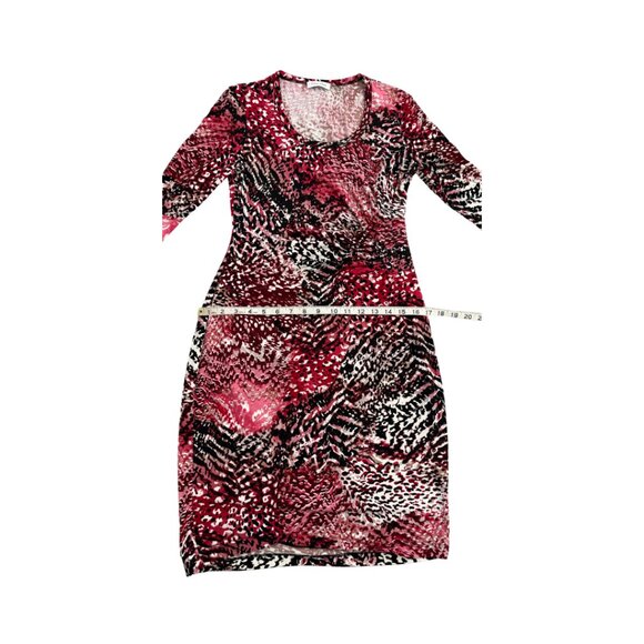 NWOT Calvin Klein Animal Print Faux Wrap 3/4 Sleeve Dress Size 4 - Picture 5 of 6